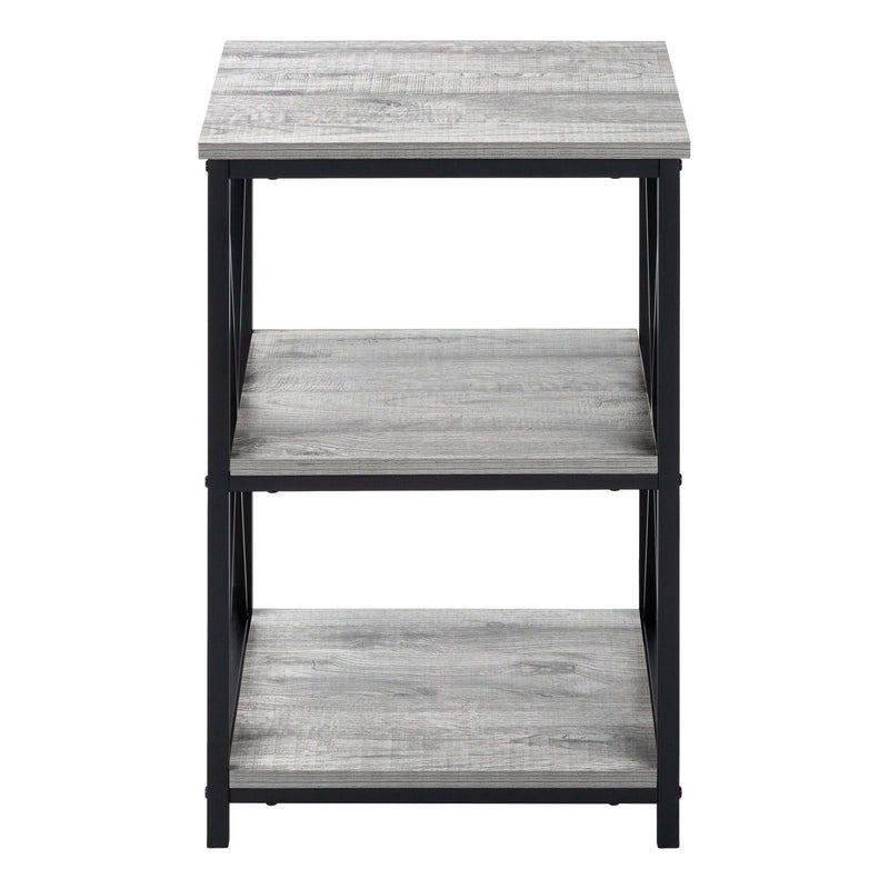 Rectangular Metal Accent Table - Gray Black