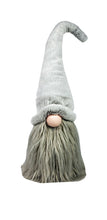 Load image into Gallery viewer, Groovy With Pointy Hat Fabric Sitting Gnome Sculpture - Gray
