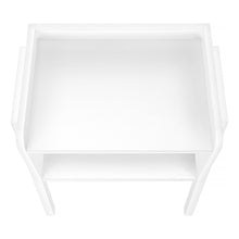 Load image into Gallery viewer, Rectangular Accent Table With White Metal Legs - White
