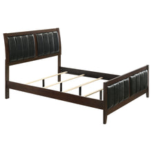 Load image into Gallery viewer, Queen Panel Bed With Upholstered Headboard And Footboard - Brown
