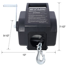 Load image into Gallery viewer, Reversible Electric Trailer Winch For Boats Up To 5000 Lbs With Galvanized Wire Rope And Casing - Black

