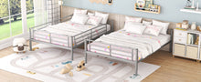 Load image into Gallery viewer, Full Over Full Metal Bunk Bed, Sliver
