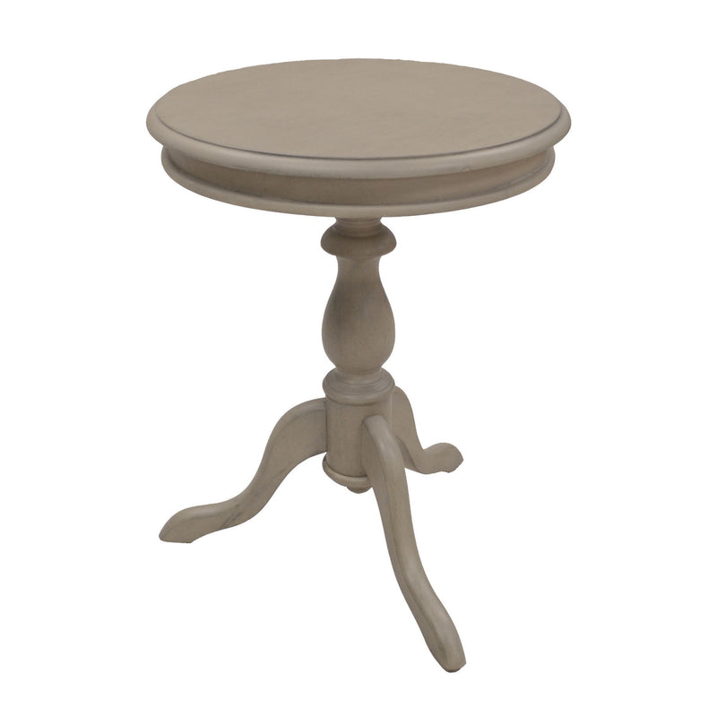 Manufactured Wood Round End Table - Taupe Gray