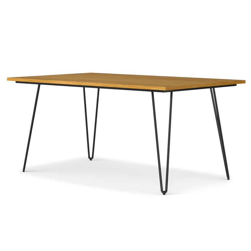 Wood Iron Dining Table - Oak / Black