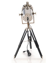 Load image into Gallery viewer, Alum Spot Light On Wooden Stand - Silver
