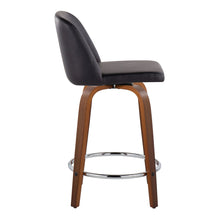 Load image into Gallery viewer, Toriano - Mid Century Modern Fixed Height Counter Stool With Swivel With Round Footrest (Set of 2)
