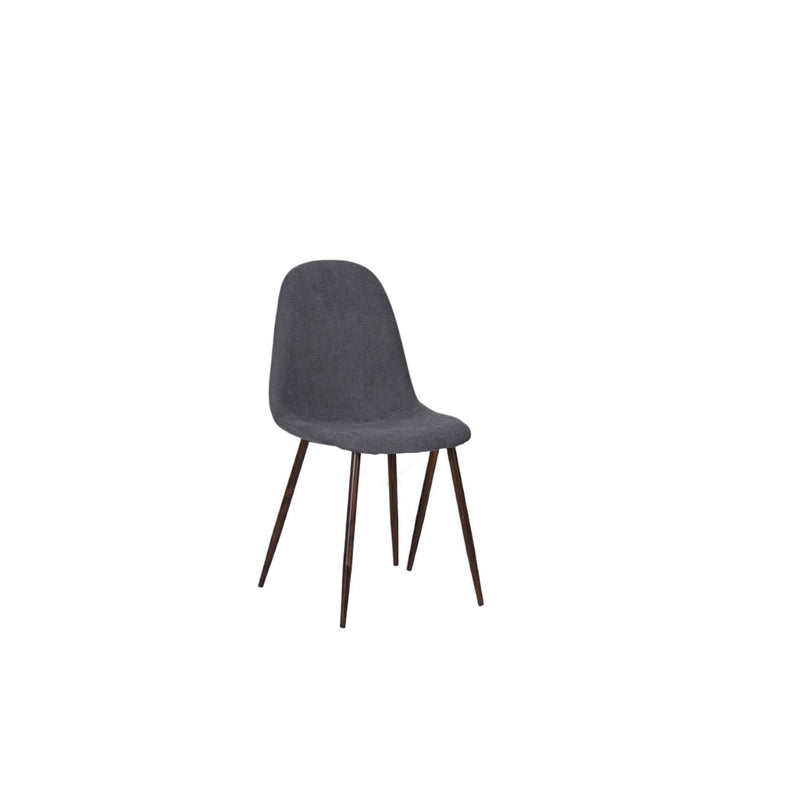 Upholstered Fabric Dining Side Chairs (Set of 4) - Gray / Brown