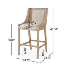 Load image into Gallery viewer, Celestiality - Upholstered Barstool With Cane Webbing Backrest (Set of 2)
