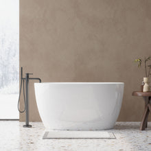 Load image into Gallery viewer, Freestanding Oval Bathtub With Overflow And Pop Up Drain, Double Walled Design - Gloss White
