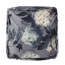Load image into Gallery viewer, Hazel - Large Square Pouf With Flower Print
