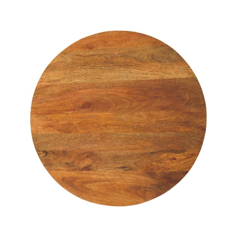 Round Coffee Table With Seven Drawers - Brown
