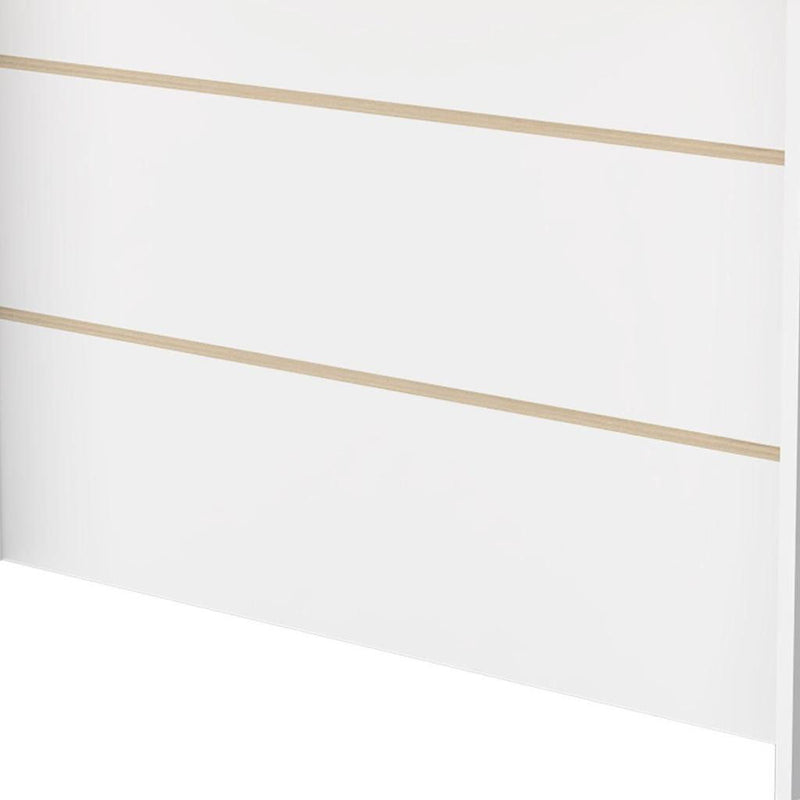 47" Kitchen Island With Storage - White / Natural