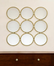 Load image into Gallery viewer, 27" Square Iron Framed Accent Mirror - Gold
