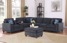 Load image into Gallery viewer, Gina - Sectional Sofa With Ottoman - Black
