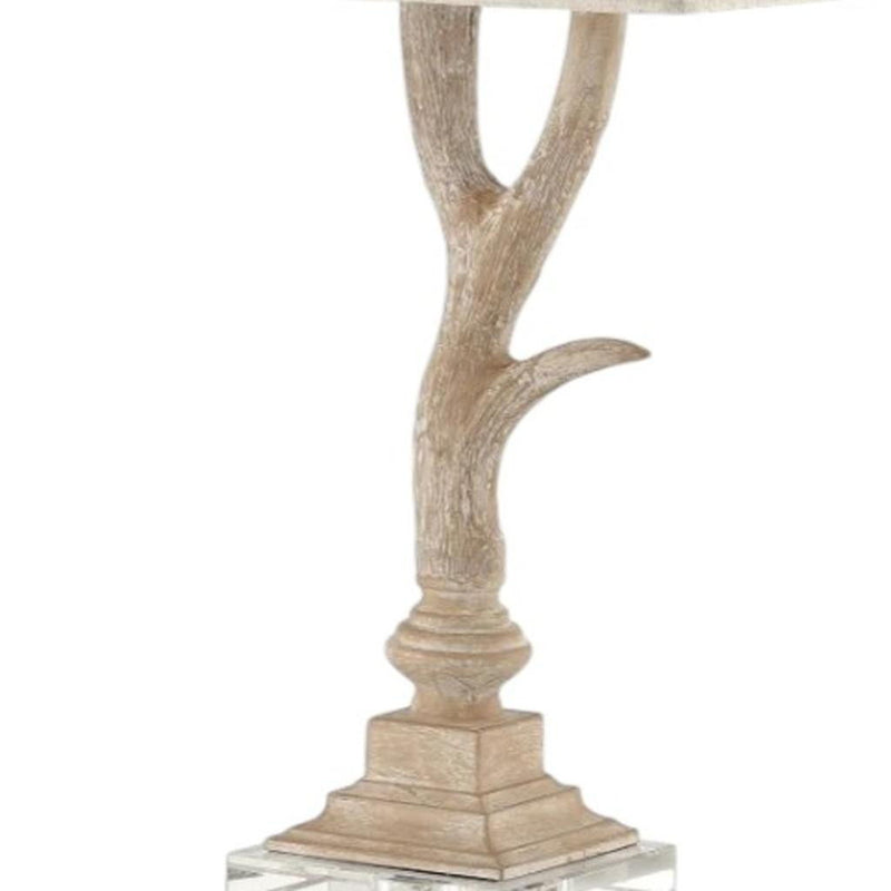 Antlers Table Lamp With Shade - Beige
