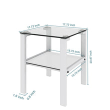 Load image into Gallery viewer, Glass Two Layer Tea Table, Small Round Table, Bedroom Corner Table, Living Room Side Table
