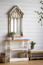 Load image into Gallery viewer, Distressed Wood Shelf Tray, French Country Console Table - Brown / Antique White

