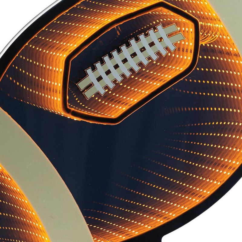Football Tabletop Sign With LED - Black / Orange / White