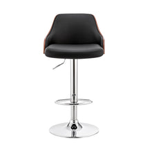 Load image into Gallery viewer, Swivel Adjustable Height Bar Chair - Black / Silver
