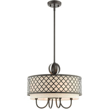 Load image into Gallery viewer, 18" Five Light Dimmable Chandelier With Shades - Bronze
