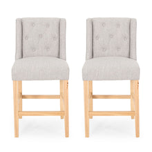Load image into Gallery viewer, Vienna - Contemporary Fabric Tufted &amp; Wingback Counter Stools (Set of 2)
