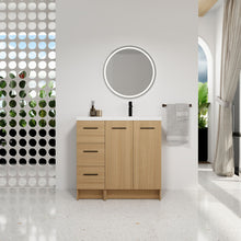 Load image into Gallery viewer, Wall Mounted Floating Bathroom Vanity With Sink, Door &amp; Drawers Modular Cabinet
