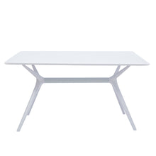Load image into Gallery viewer, 47" Wood And Heavy Duty Plastic Trestle Base Dining Table - White
