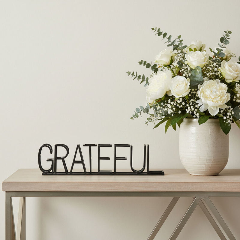 Grateful Tabletop Sign - Black
