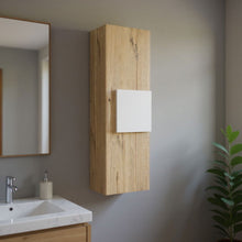 Load image into Gallery viewer, Multi Purpose Vertical Hanging Cabinet - Light Oak / White
