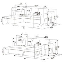 Load image into Gallery viewer, Kenna- Sleeper Sectional Sofa With Storage Ottoman
