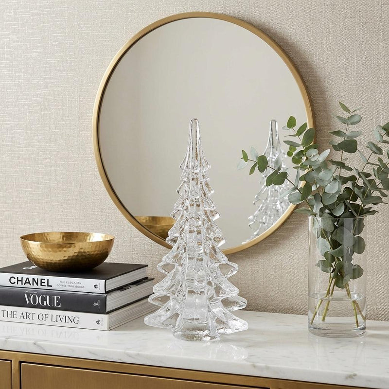 Mouth Blown Christmas Tree Sculpture (376078) - Clear