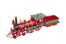 Load image into Gallery viewer, Handmade Tin Christmas Train Model - Red / Green
