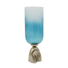 Load image into Gallery viewer, Ombre Pedestal Table Vase (565456) - Blue / Gold
