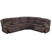 Load image into Gallery viewer, U-Shaped Sectional Sofa With Console Cup Holder, Storage Drawer, Manual Reclining
