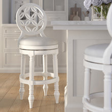 Load image into Gallery viewer, Stool With Back And Swivel Upholstered Seat
