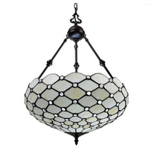 Load image into Gallery viewer, Unique Statement Three Light Glass Dimmable Chandelier With Shades - Black / White

