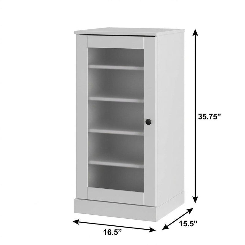 Ten Pair Solid Woodshoe Storage Cabinet (752259) - White