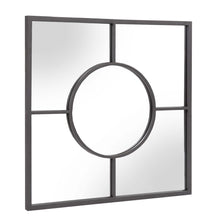 Load image into Gallery viewer, 24" Square Metal Framed Accent Mirror - Graphite

