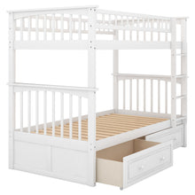 Load image into Gallery viewer, Twin over Twin Bunk Bed with Drawers, Convertible Beds, White(Old SKU: SM000240AAK-1)
