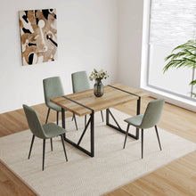 Load image into Gallery viewer, Modern Dining Table With Black Metal Legs For 4 - 6 Person
