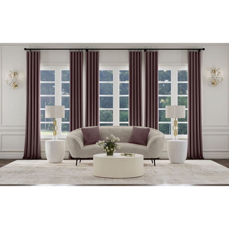 Saanich - Upholstered Curved With Plump Accent Pillows - Beige