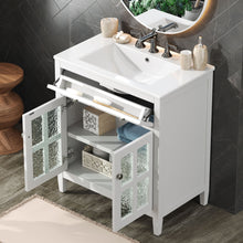 Load image into Gallery viewer, Bathroom Vanity With Ceramic Sink, Adjustable Shelf &amp; Tip Out Tray
