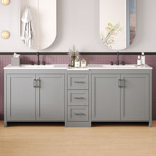 Load image into Gallery viewer, Double Sink Bathroom Vanity With Quartz Countertop
