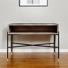 Load image into Gallery viewer, Concrete Console Table With Shelves - Gray And Black
