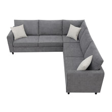 Load image into Gallery viewer, [VIDEO provided] [New] 91*91&quot; Modern Upholstered Living Room Sectional Sofa, L Shape Furniture Couch with 3 Pillows
