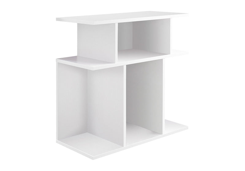 Wood End Table With 6 - White