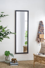 Load image into Gallery viewer, Full Length Mirror With Metal Beaded Frame, Rectangular Oversized Mirror For Living Room Bedroom - Black
