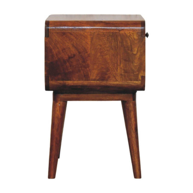 22" Solid Wood One Drawer Nightstand - Brown