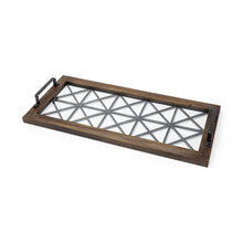 Load image into Gallery viewer, 28" Wood Indoor Outdoor Tray With Handles - Brown
