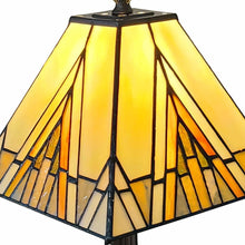 Load image into Gallery viewer, 9" x 14" x 15" Metal Candlestick Table Lamp With Shade - Dark Brown / Beige
